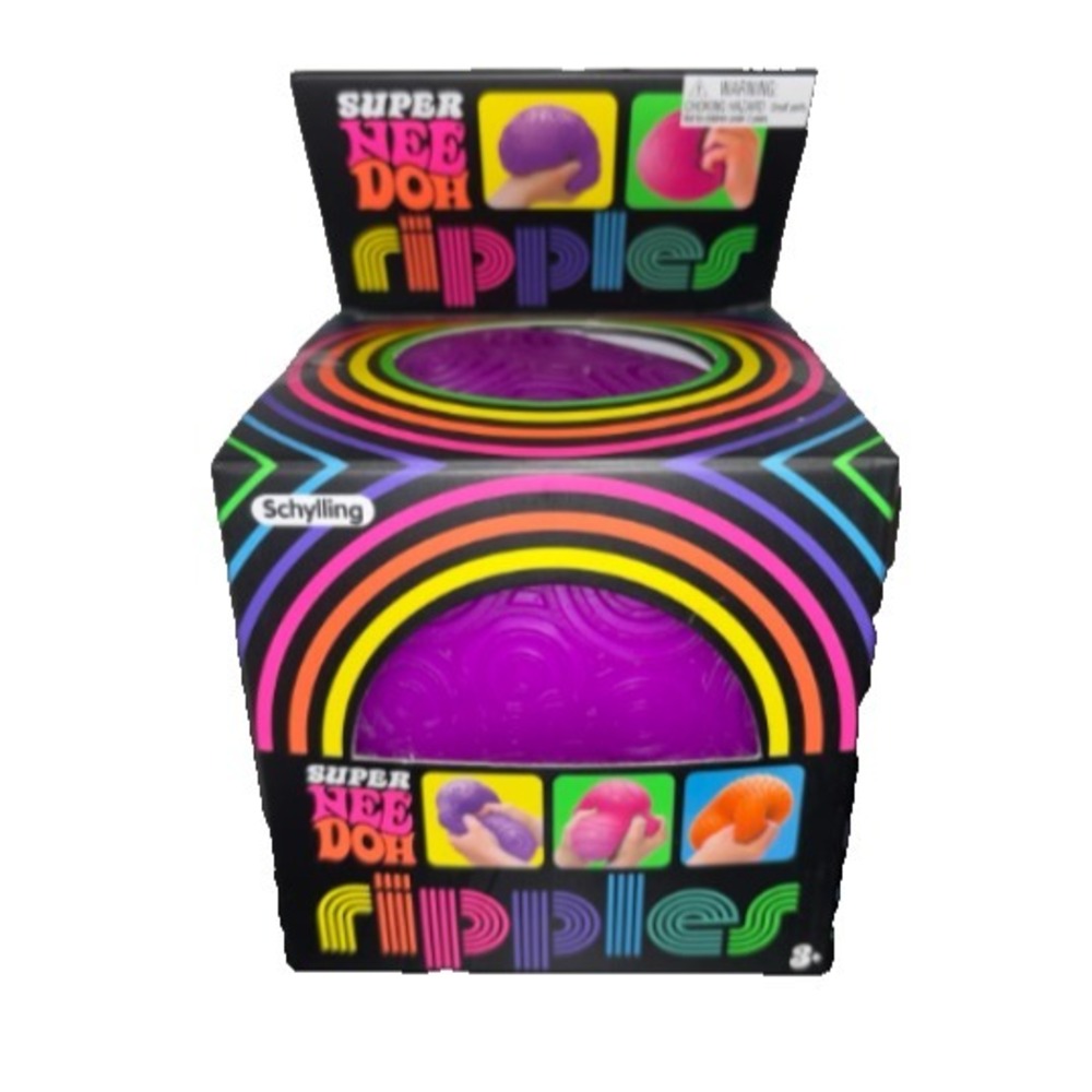 PURPLE💜Schylling SUPER NeeDoh Ripples XL  Giant Sensory Squishy Fidget Ball,NIB